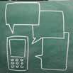 Thumbnail of a blackboard with drawings of a mobile phone on it